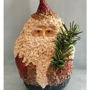 Linda Lindquist Baldwin - Belsnickle Schmid Dark Red/Blue Roly Poly Santa 1996